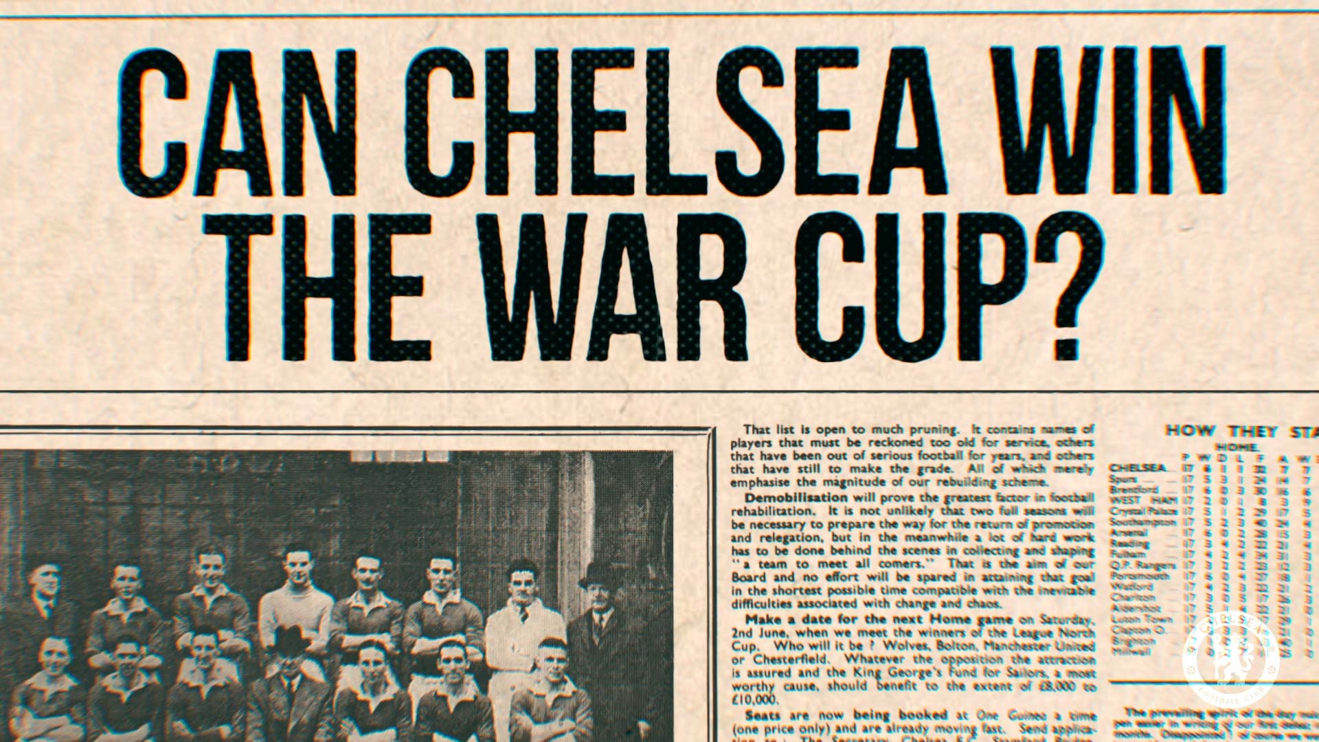 Peter Anderson Studio Chelsea Winning the War Cup Promo 09